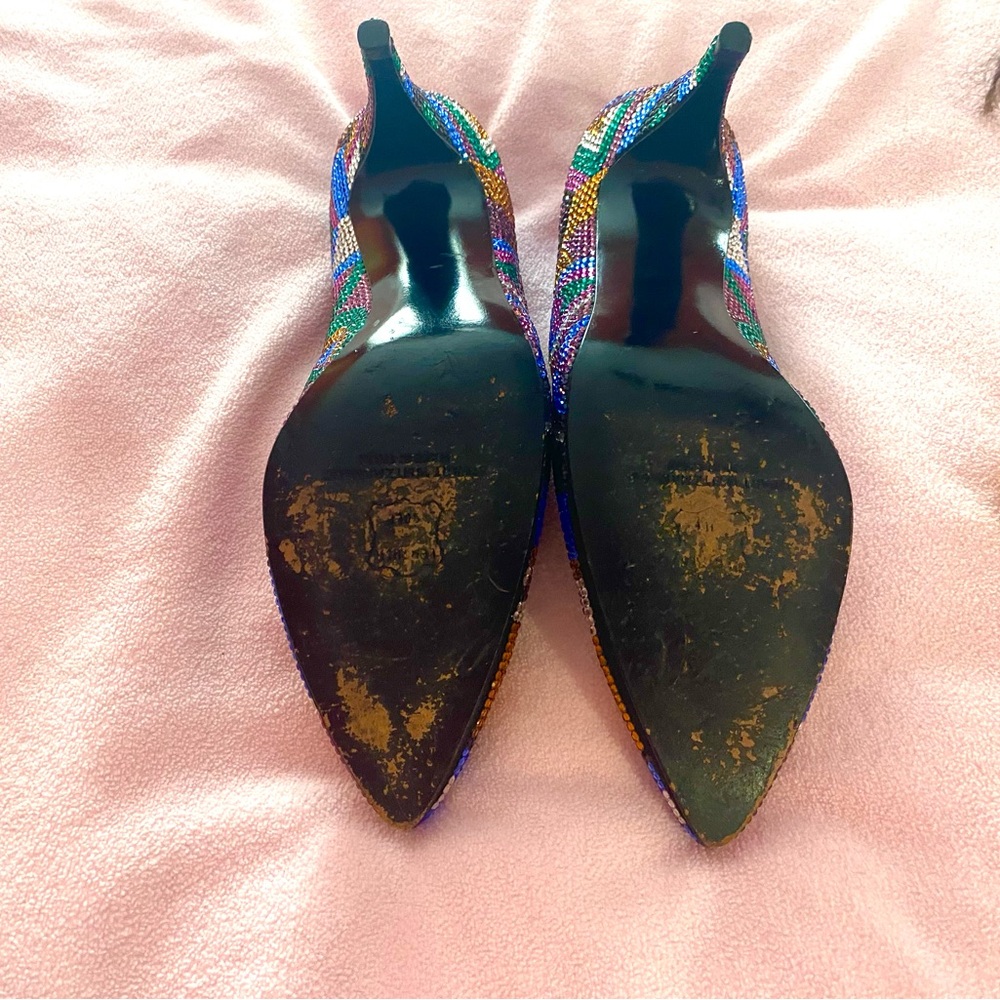 Stuart Weitzman Multicolor Swarovsky Crystal Pumps - image 3